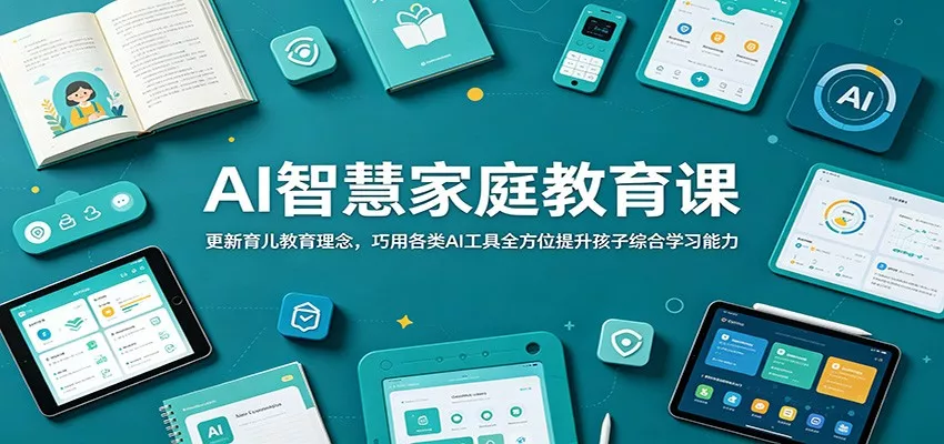 AI智慧家庭教育课：更新育儿教育理念，巧用各类AI工具全方位提升孩子综合学习能力-星空网创资源