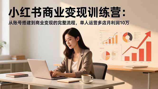 （16698期）小红书商业变现训练营：从账号搭建到商业变现的完整流程，单人运营多店月利润10万-星空网创资源