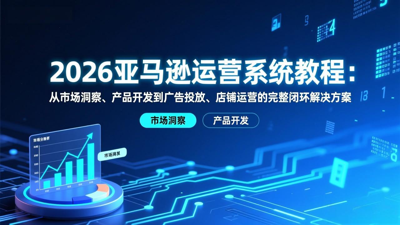 2026亚马逊运营系统教程:从市场洞察、产品开发到广告投放、店铺运营的完整闭环解决方案-星空网创资源