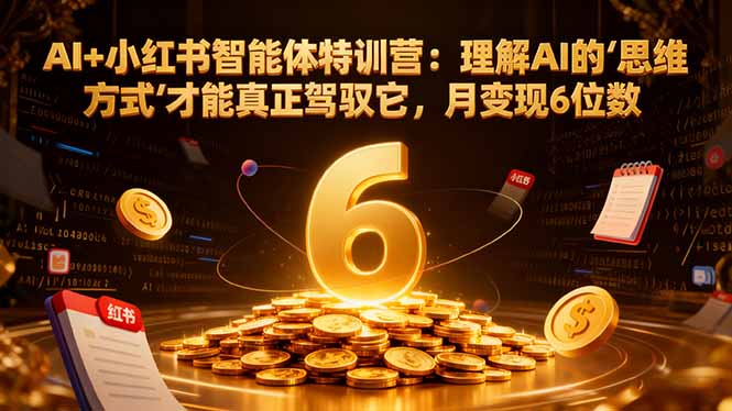 AI+小红书智能体特训营2.0-更新:理解AI的思维方式才能真正驾驭它,月变现6位数-星空网创资源