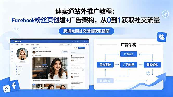 (18888期)速卖通站外推广教程:Facebook粉丝页创建+广告架构,从0到1获取社交流量-星空网创资源