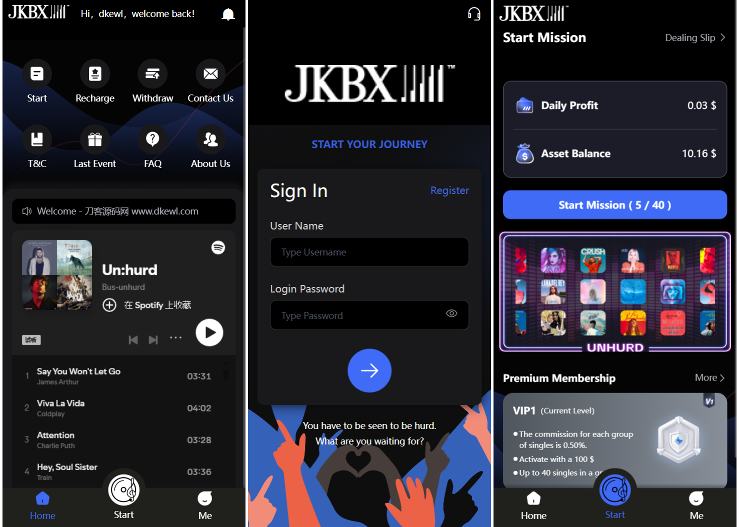 JKBX海外音乐抢单系统源码 Thinkphp框架 附教程-星空网创资源