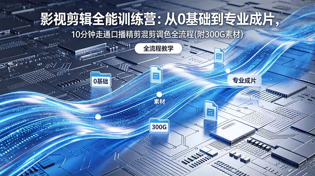 2026影视剪辑全能实战课｜0基础到专业成片，全流程教学，高清带300G素材-星空网创资源