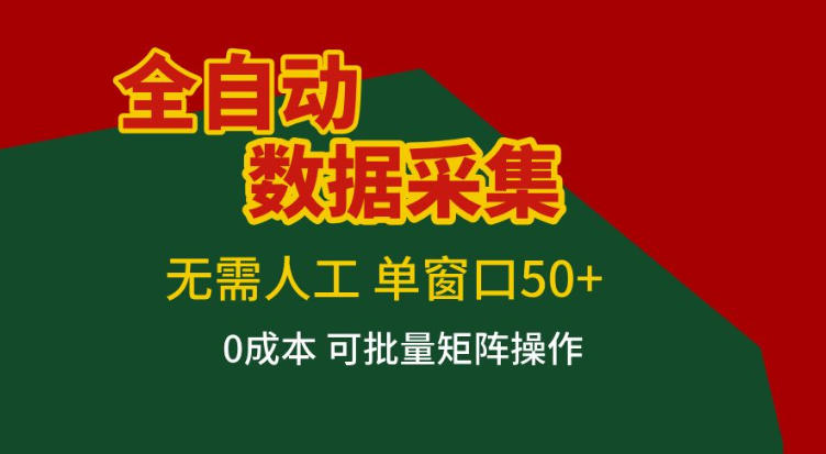 全自动数据采集，无需人工，单窗口50+，0成本可批量矩阵操作【揭秘】-星空网创资源