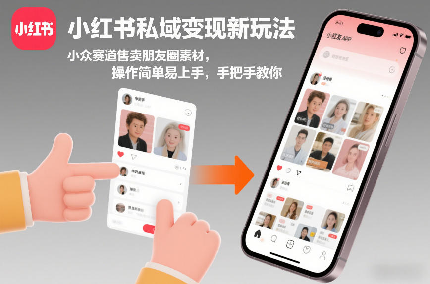小红书私域变现新玩法,小众赛道售卖朋友圈素材,操作简单易上手,手把手教你-星空网创资源