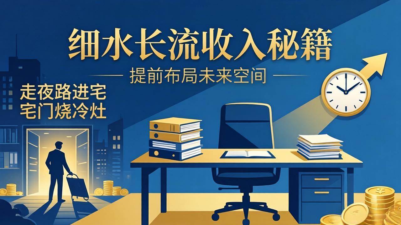 (17836期)某付费文章:细水长流收入秘籍:走夜路进宅门烧冷灶,提前布局未来空间-星空网创资源