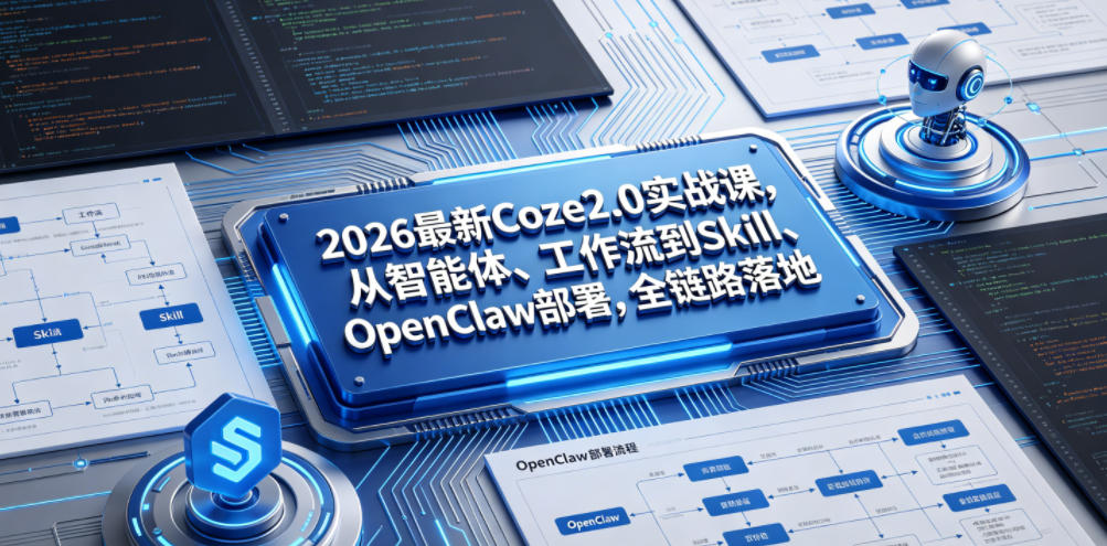 2026最新Coze2.0实战课,从智能体、工作流到Skill、OpenClaw部署,全链路落地-星空网创资源