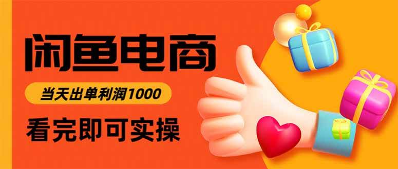 (16473期)闲鱼高利润电商,当天上架当天出单,一单利润300-星空网创资源