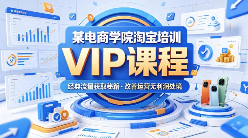 某电商学院淘宝培训VIP课程,各种经典有用的流量获取秘籍,改善运营产品没利润的处境(2026年5月)-星空网创资源