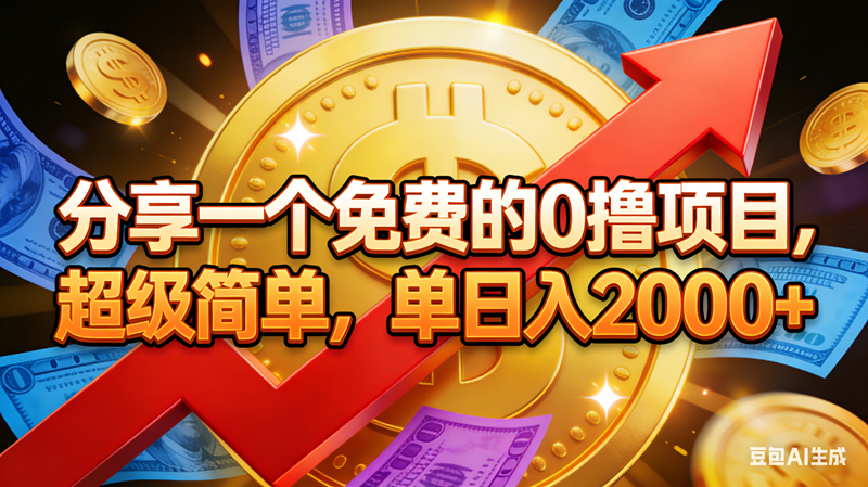 (16829期)分享一个免费的0撸项目,超级简单,单日入2000+-星空网创资源