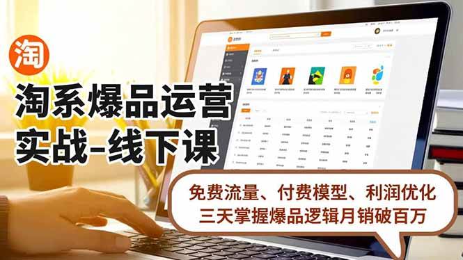 （16714期）淘系爆品运营实战-线下课，免费流量、付费模型、利润优化，三天掌握爆品逻辑月销破百万-星空网创资源