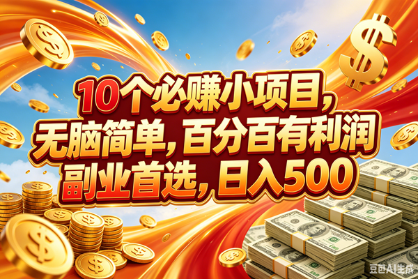 (18918期)10个必赚的小项目,百分百赚元子,无脑简单,副业首选,日入500+-星空网创资源