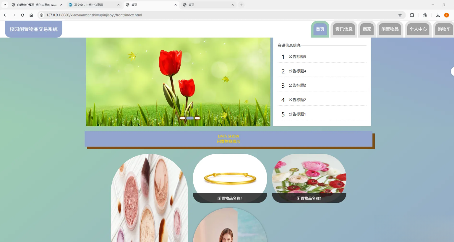 基于Spring Boot的校园闲置物品交易系统代码-星空网创资源