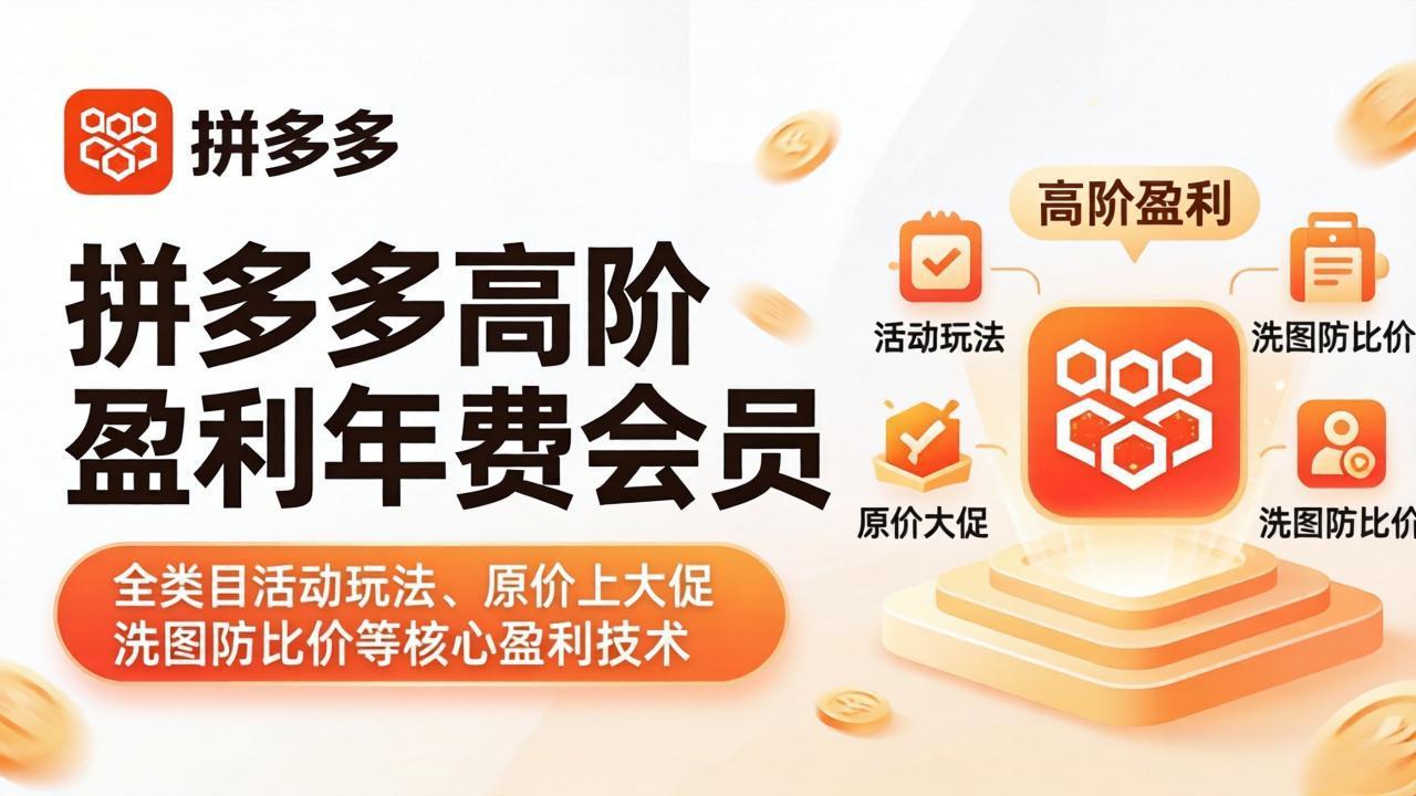 拼多多高阶盈利年费会员(更新4月19 拼多多高阶盈利年费会员(更新4月19
